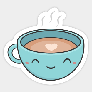 Kawaii Cute Coffee Mug Sticker